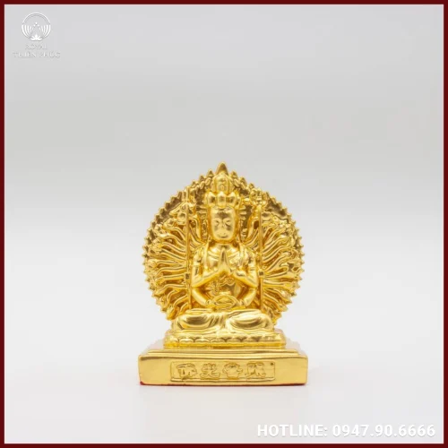 Tượng Phật Thiên Thủ Thiên Nhãn để xe ô tô cao 10cm cao cấp