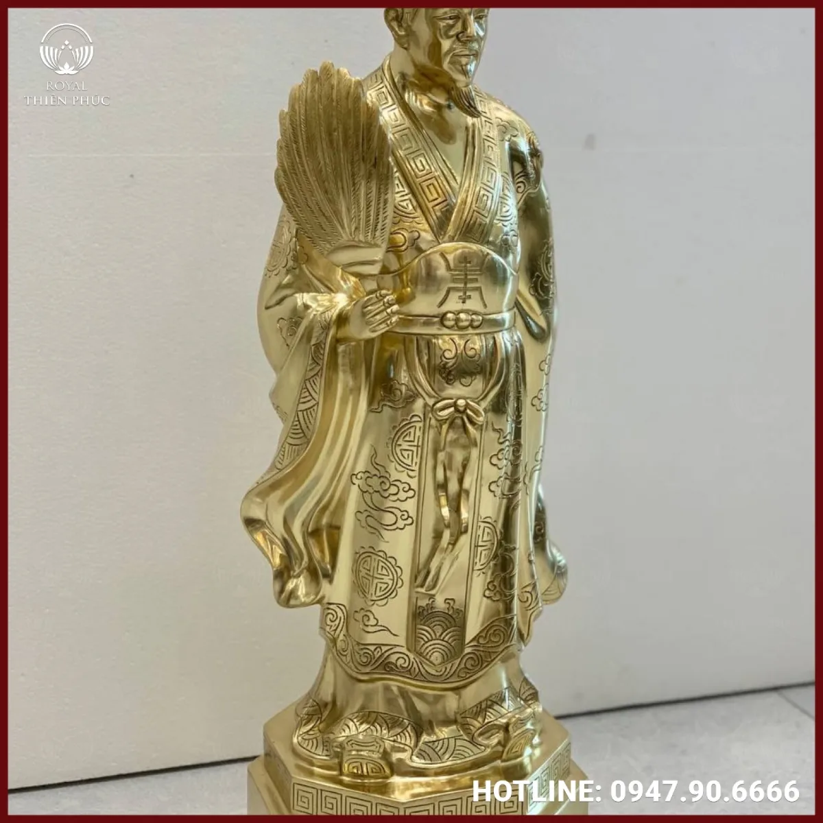 Tượng Khổng Minh bằng đồng catut