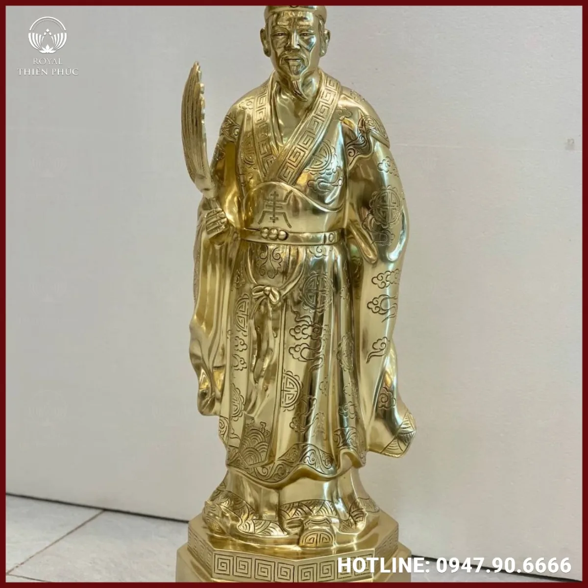 Tượng Khổng Minh bằng đồng catut