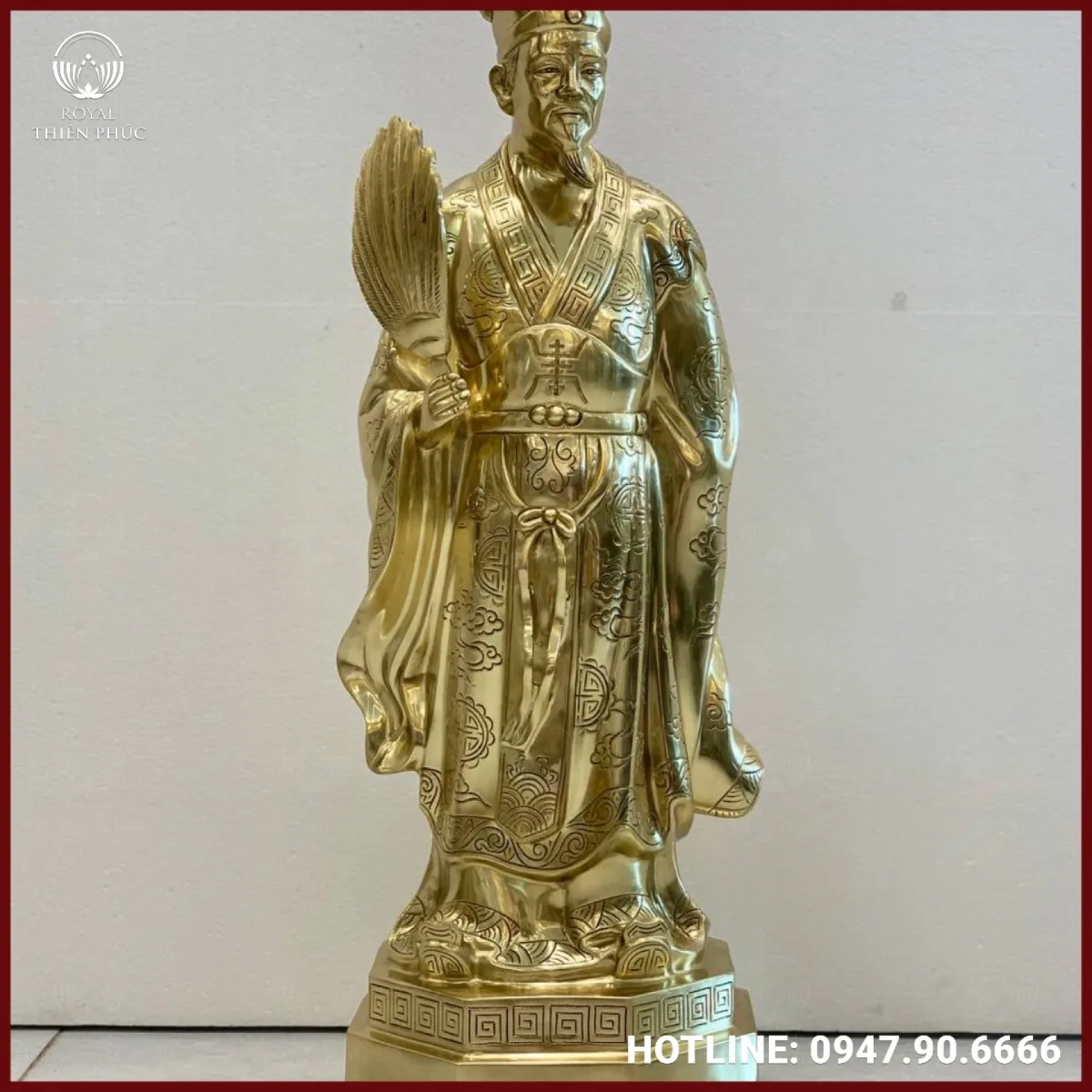 Tượng Khổng Minh bằng đồng catut