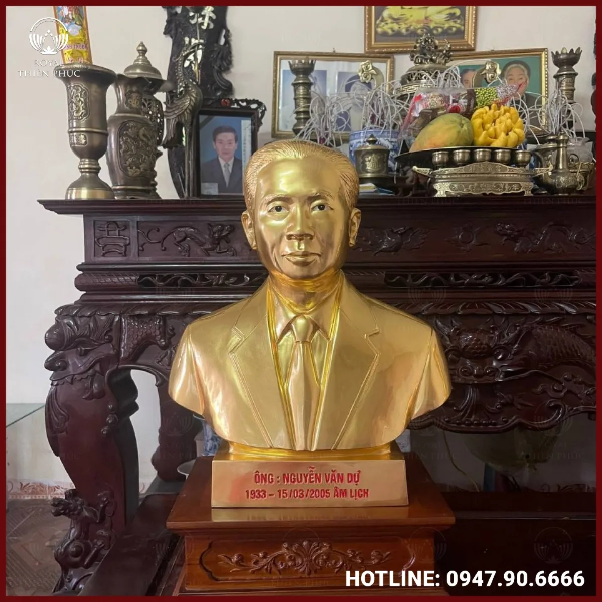 Tượng chân dụng bằng đồng đúc thủ công
