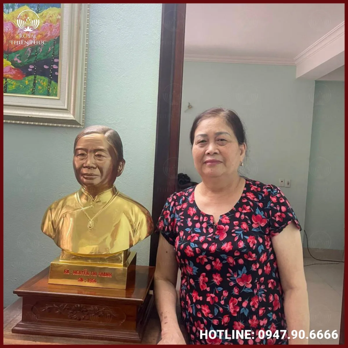 Tượng truyền thần chân dung bằng đồng mạ vàng