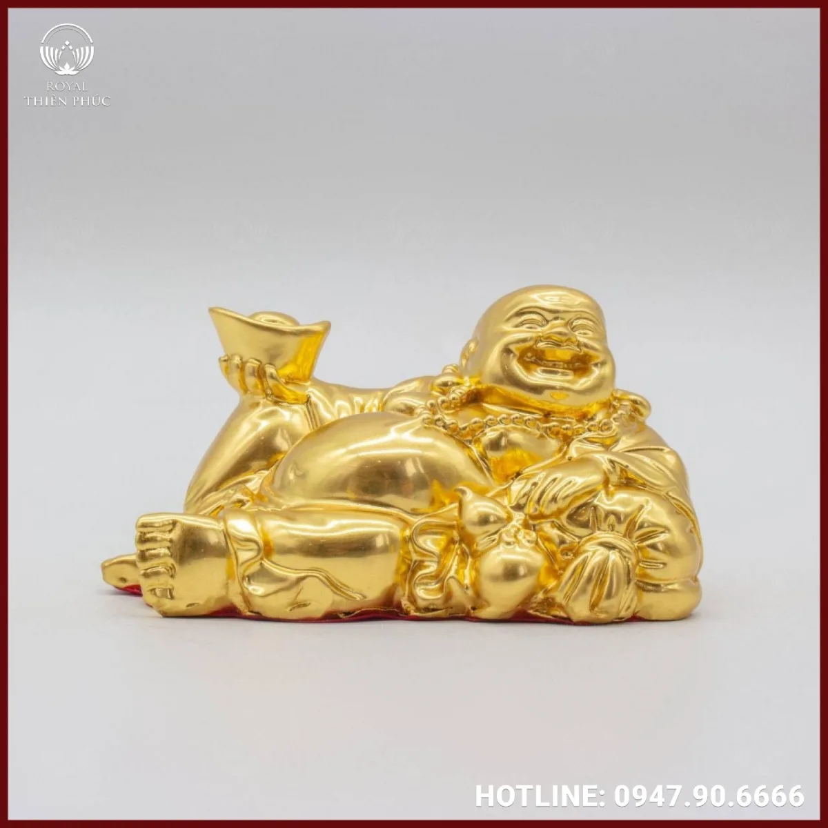 Tượng Phật Di Lặc bằng đồng dát vàng 9999 