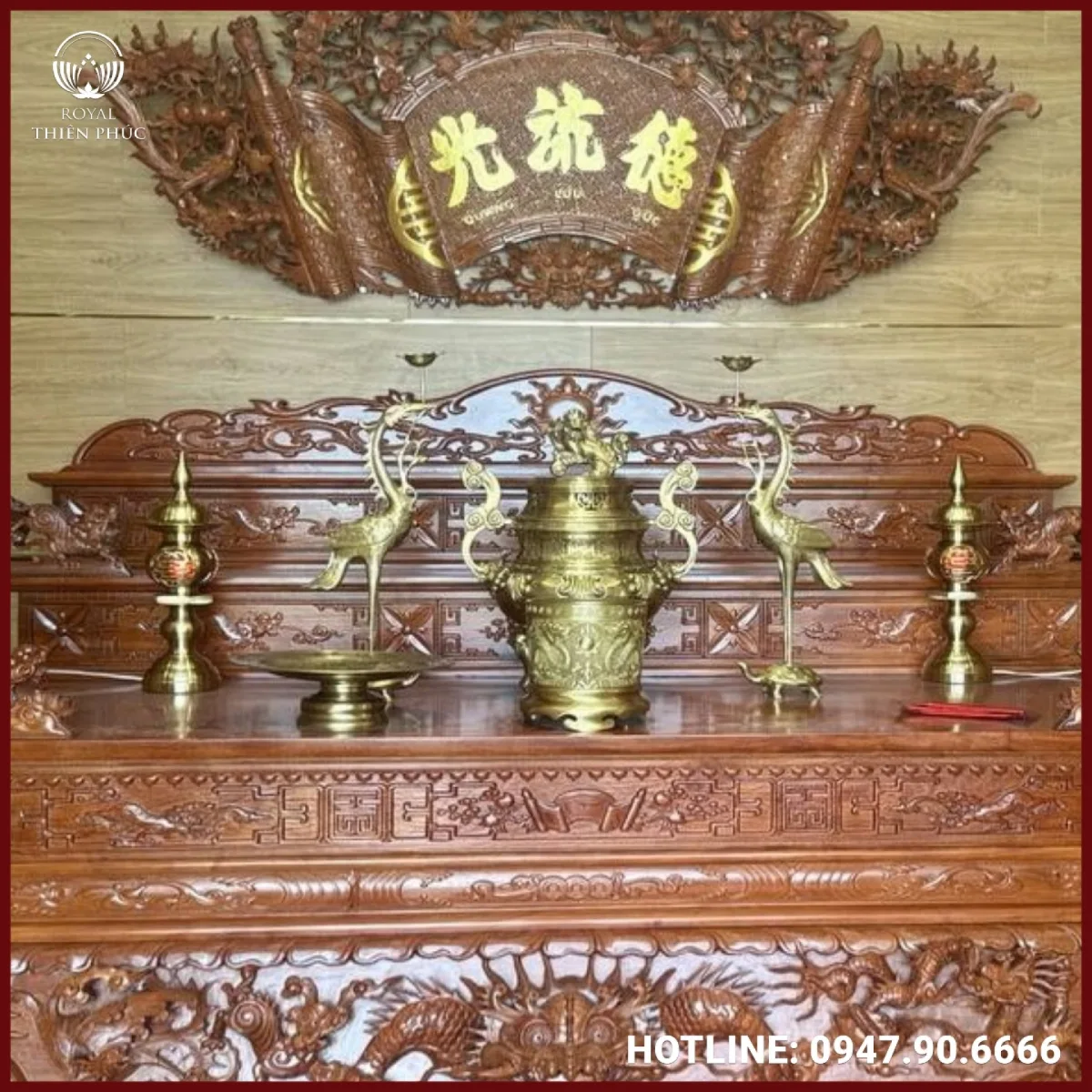 Hoàn thiện và bàn giao bộ đồ thờ catut 60cm cho khách hàng tại Bình Dương