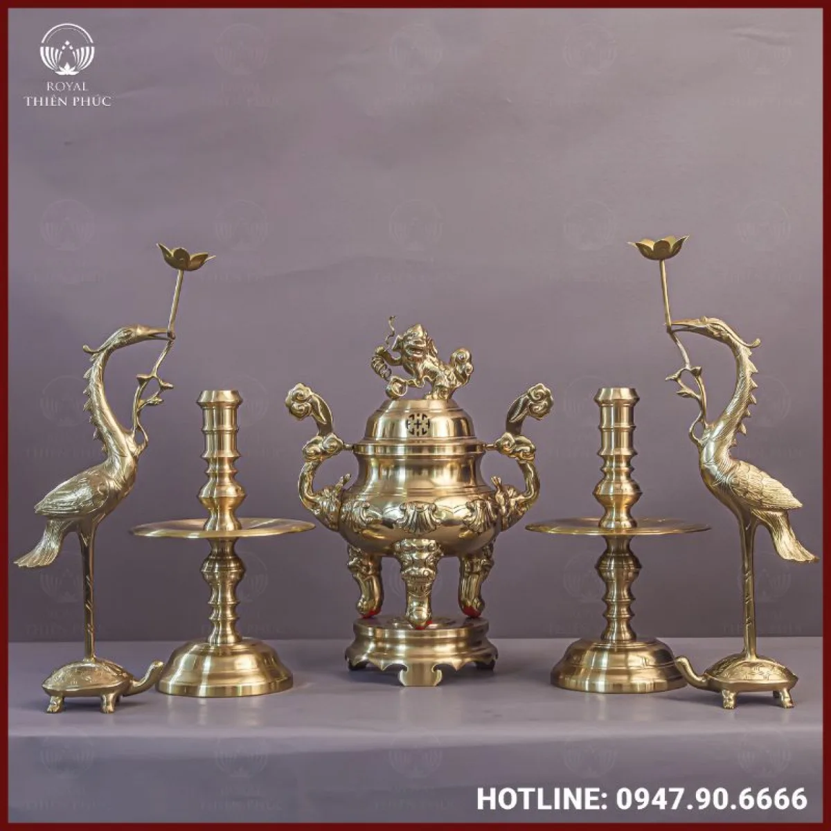 Bộ ngũ sự bằng đồng catut