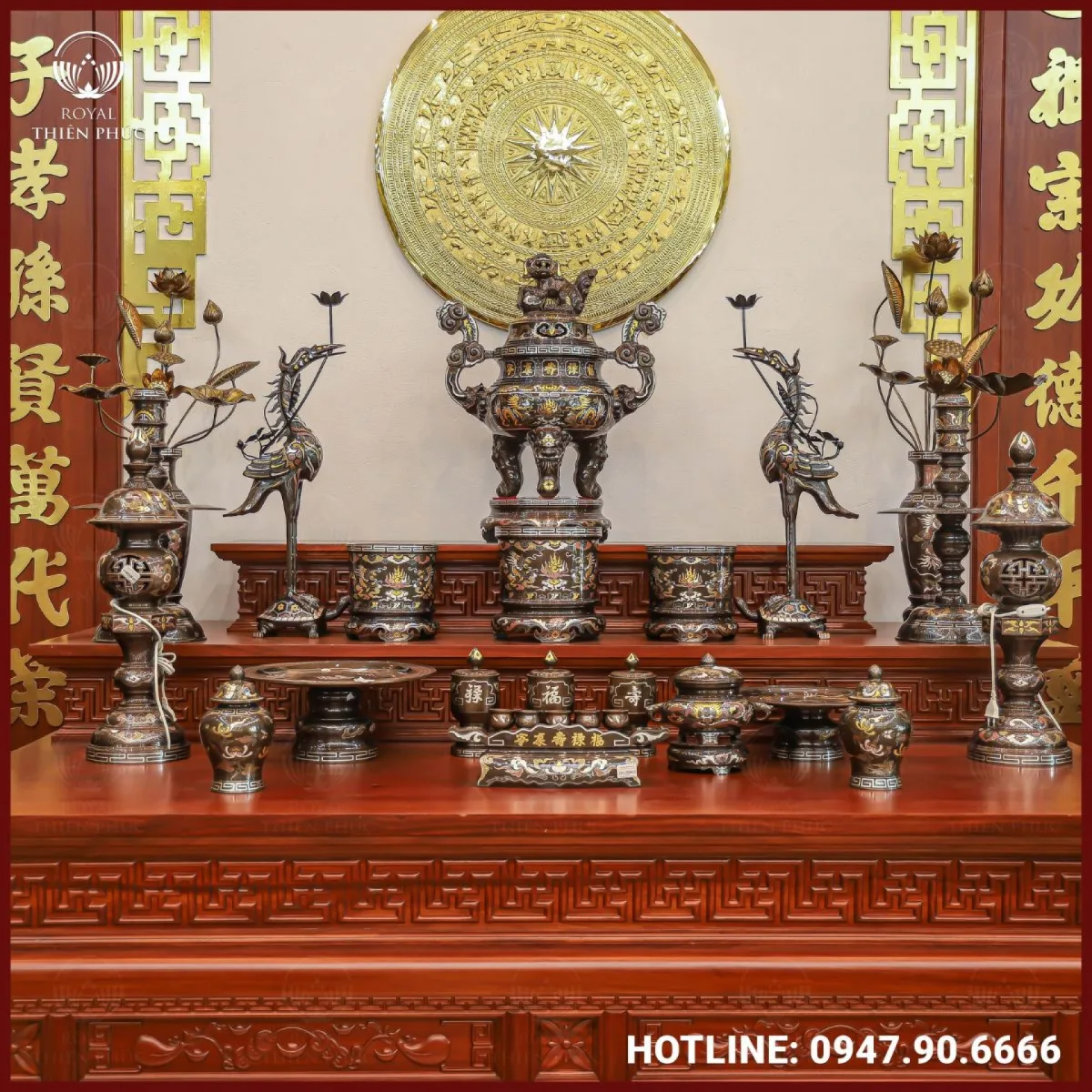 Tạo hình chi tiết bộ ngũ sự bằng đồng