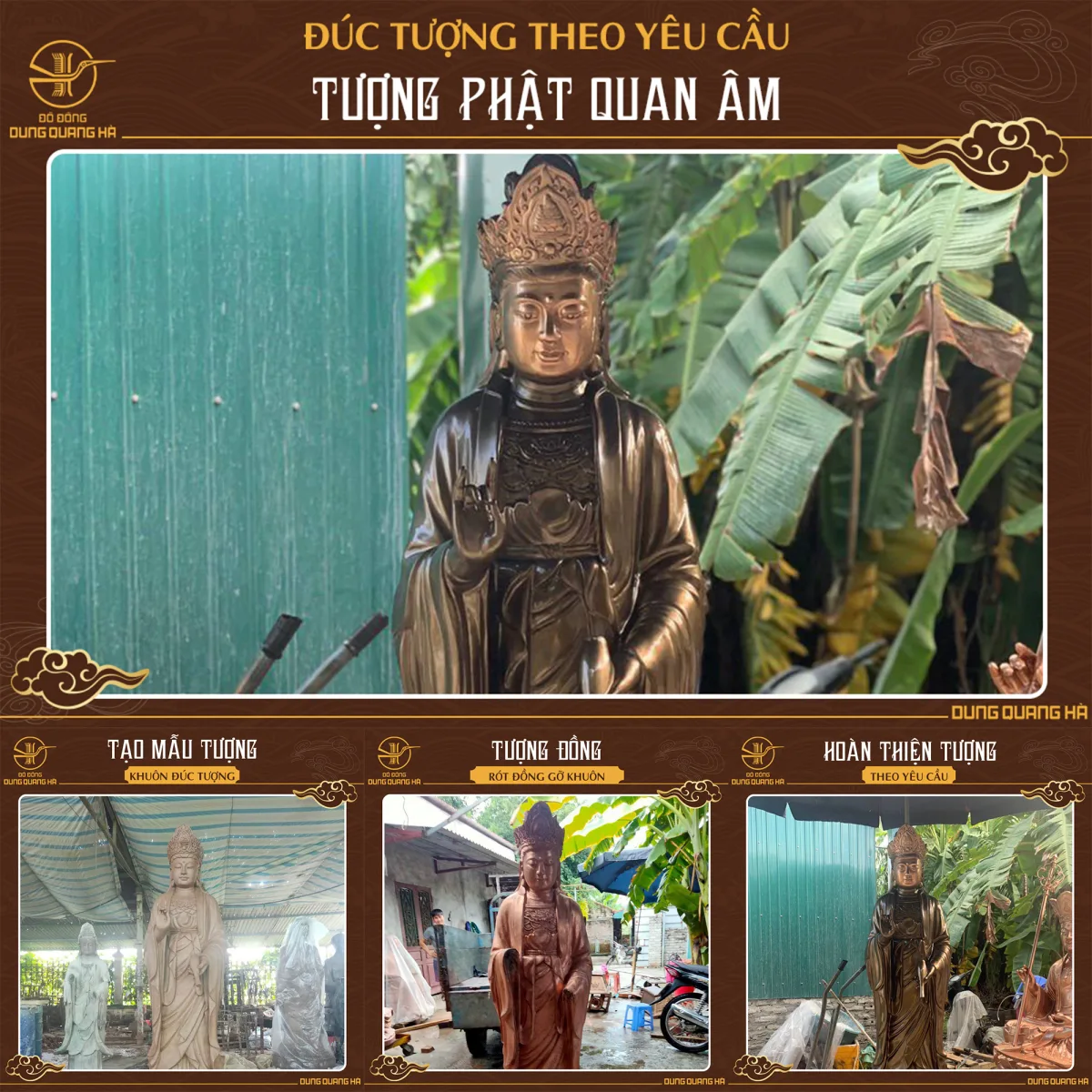 Quy trình đúc tượng Quan Âm 
