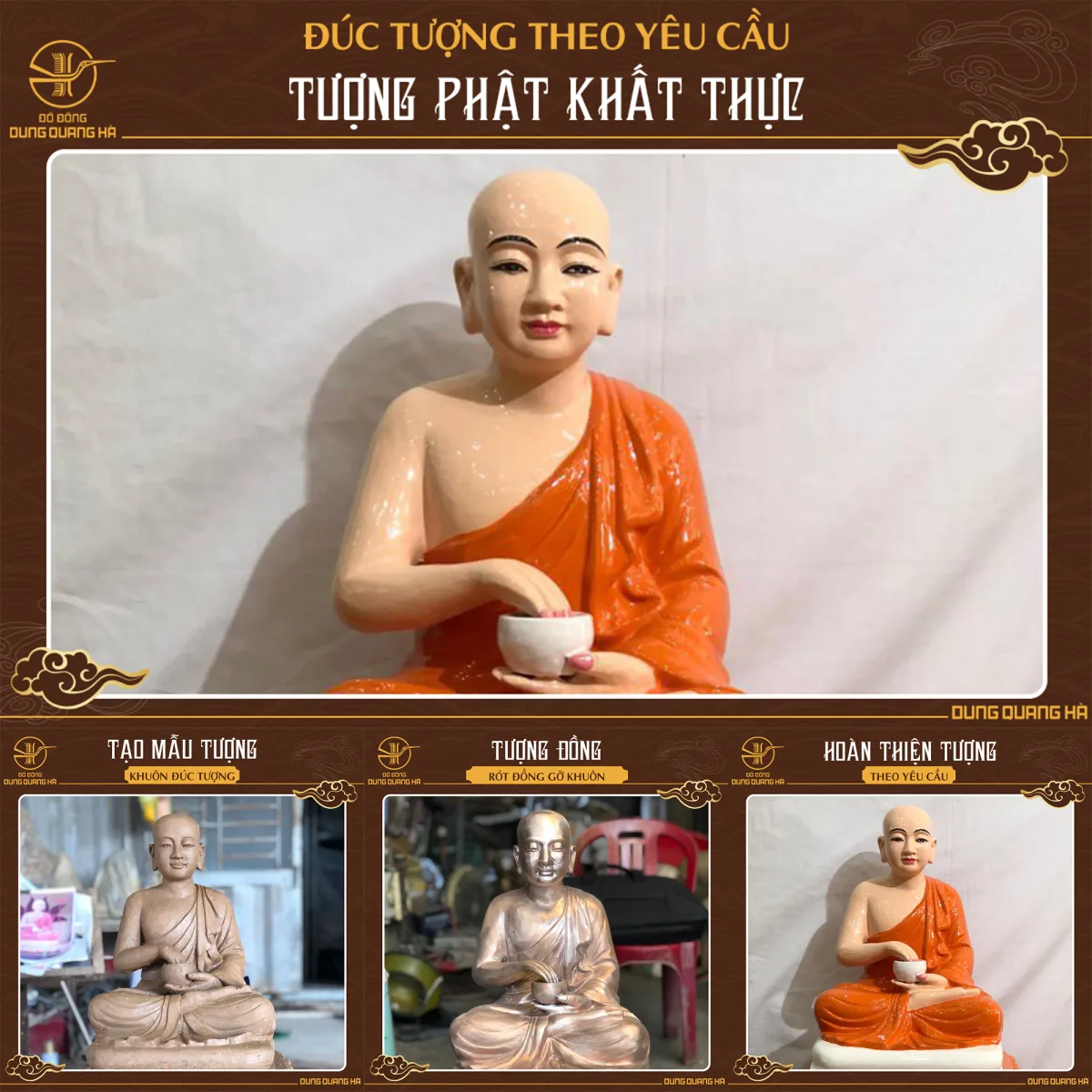 Quy trình đúc tượng Khất Thực