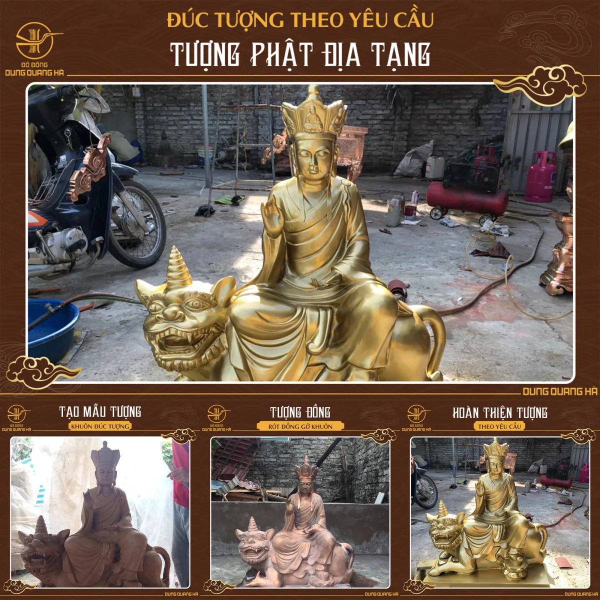 Quy trình đúc tượng Địa Tạng Vương Bồ Tát