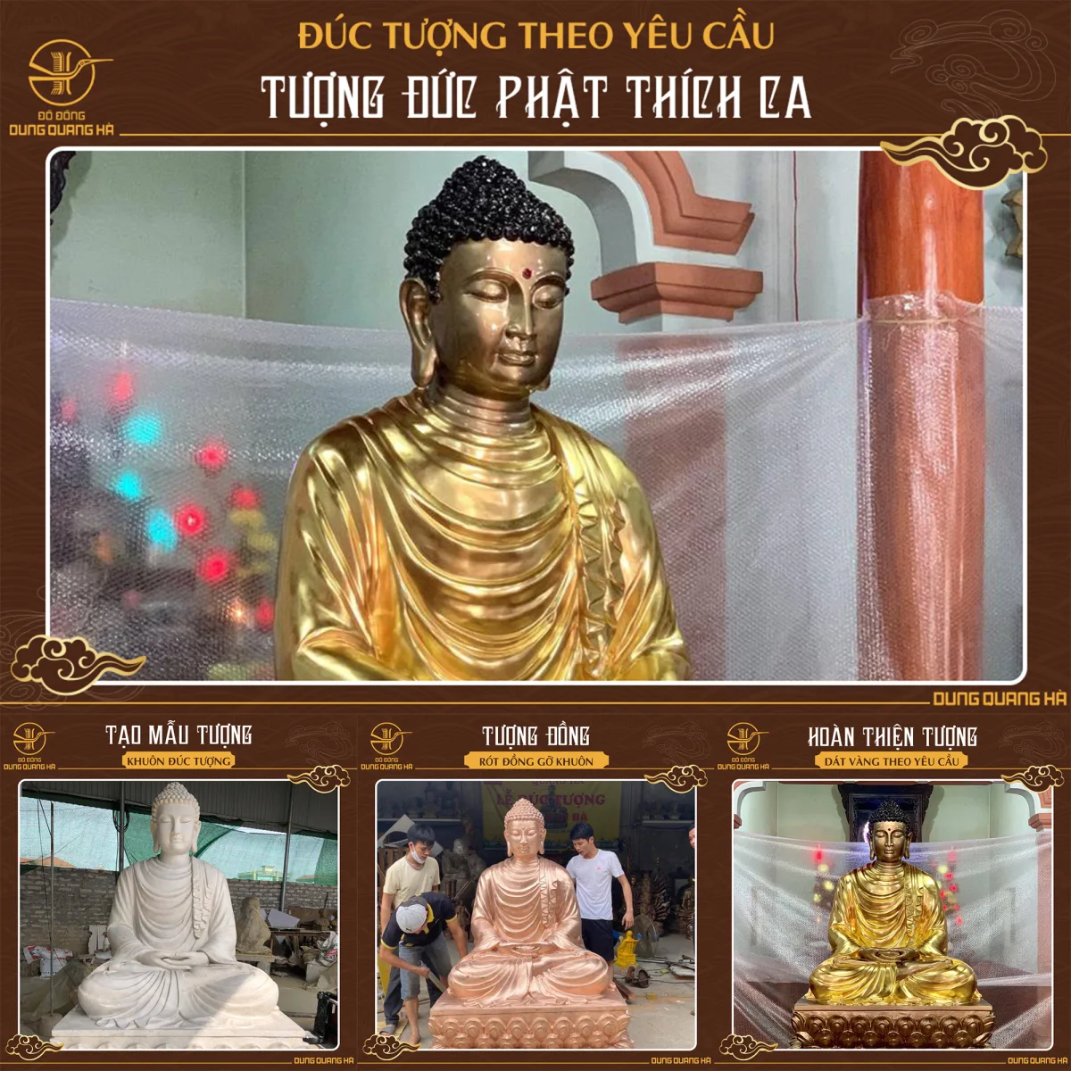 Quy trình đúc tượng Thích Ca