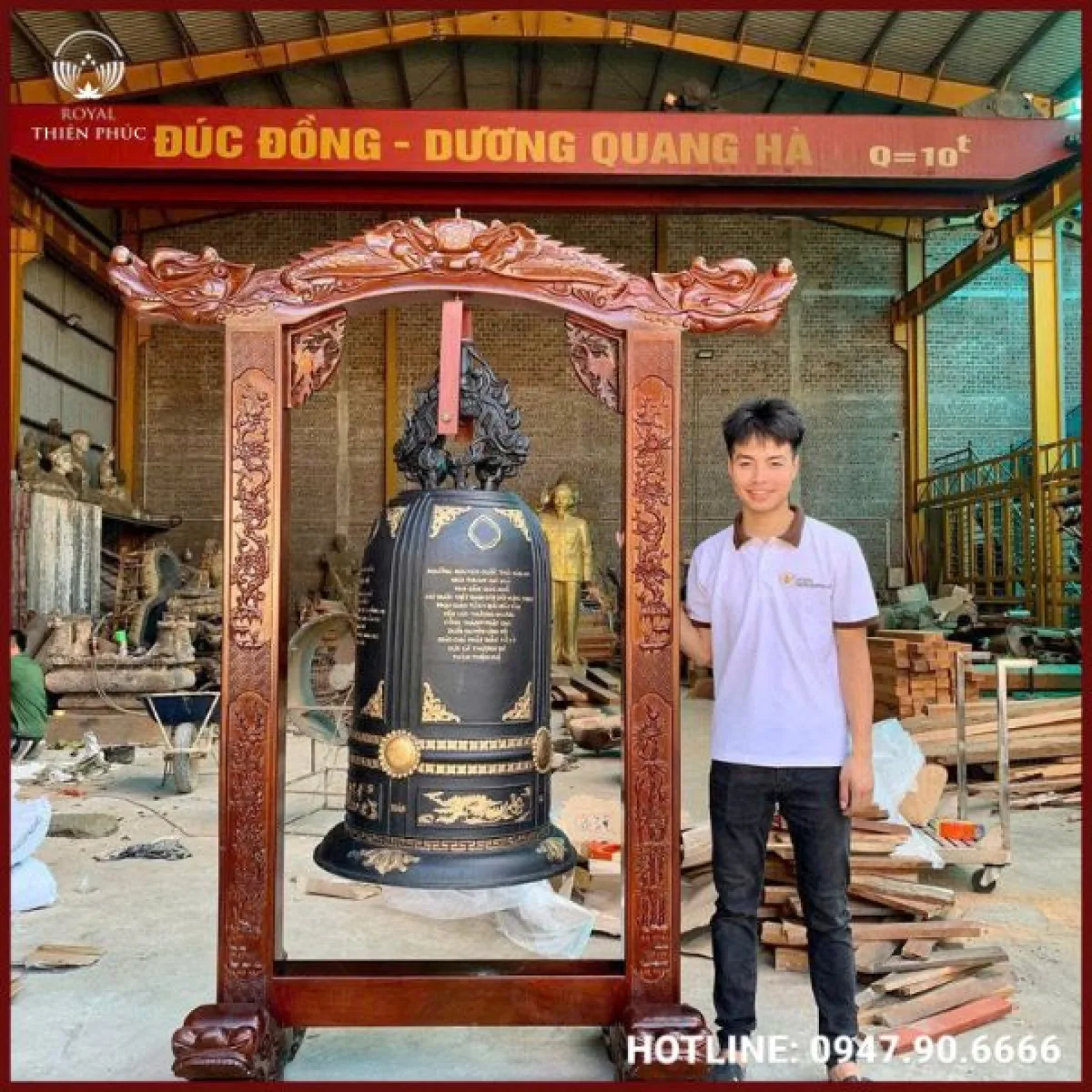 Dịch vụ đúc chuông đồng truyền thống –Lưu giữ thanh âm linh thiêng qua thời gian