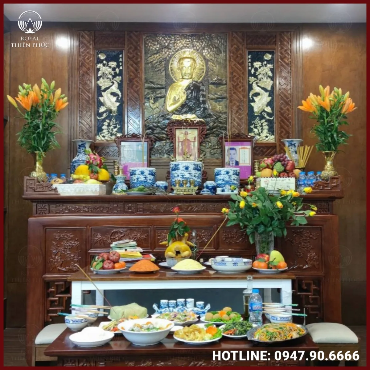 Tranh Phật Thích Ca Mâu Ni bằng đồng