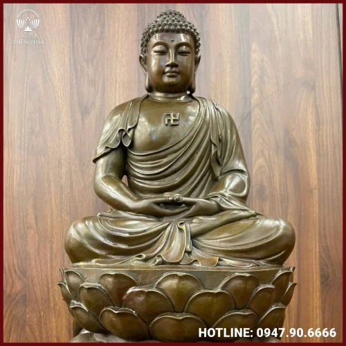 Tượng Đức Phật A Di Đà ngồi thiền giả cổ nặng 14kg