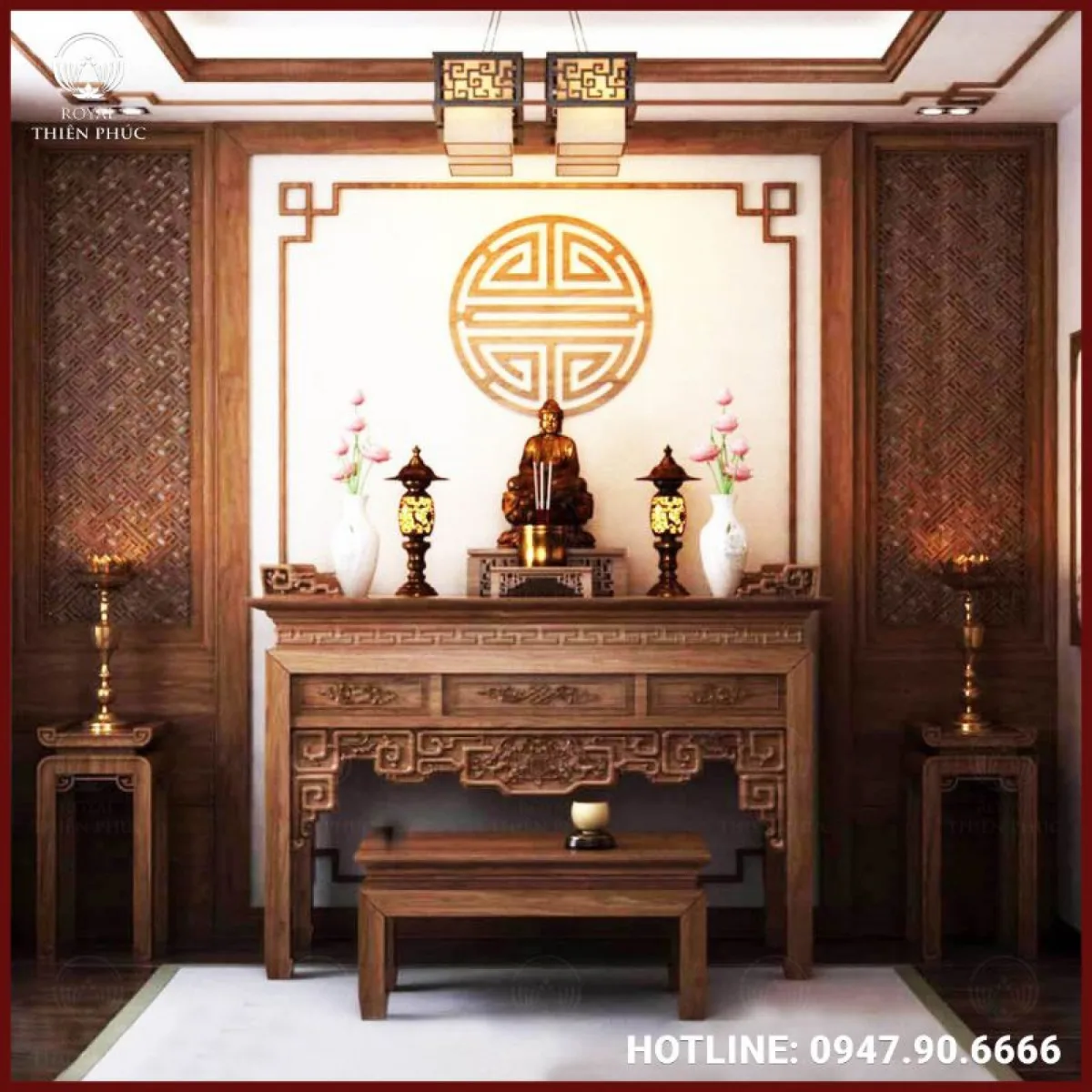 Hướng dẫn lựa chọn kích thước bàn thờ chuẩn phong thủy