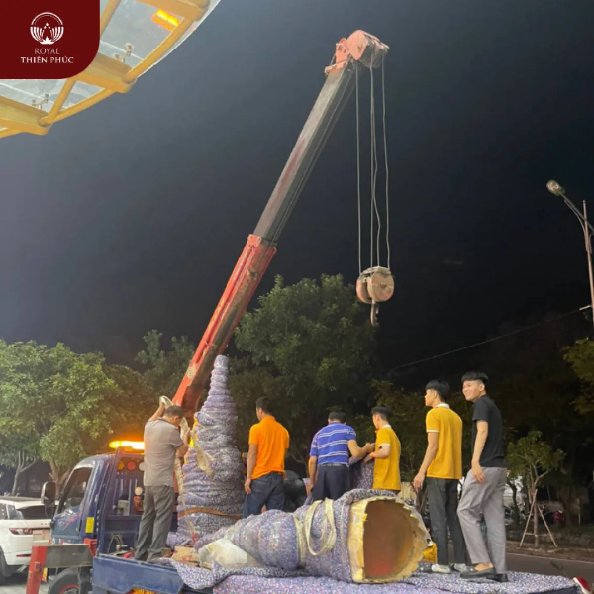 Vận chuyển đôi chim công cao 2m05