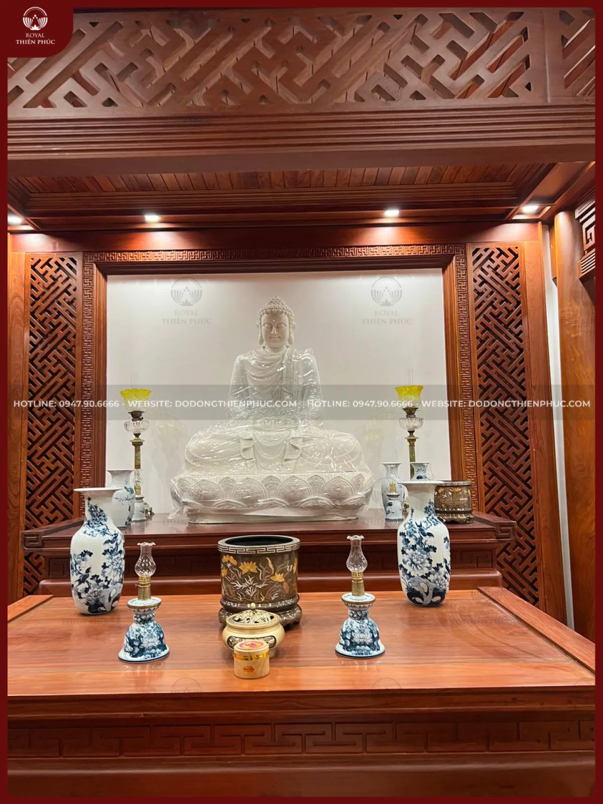 Bát hương bằng đồng khảm tam khí