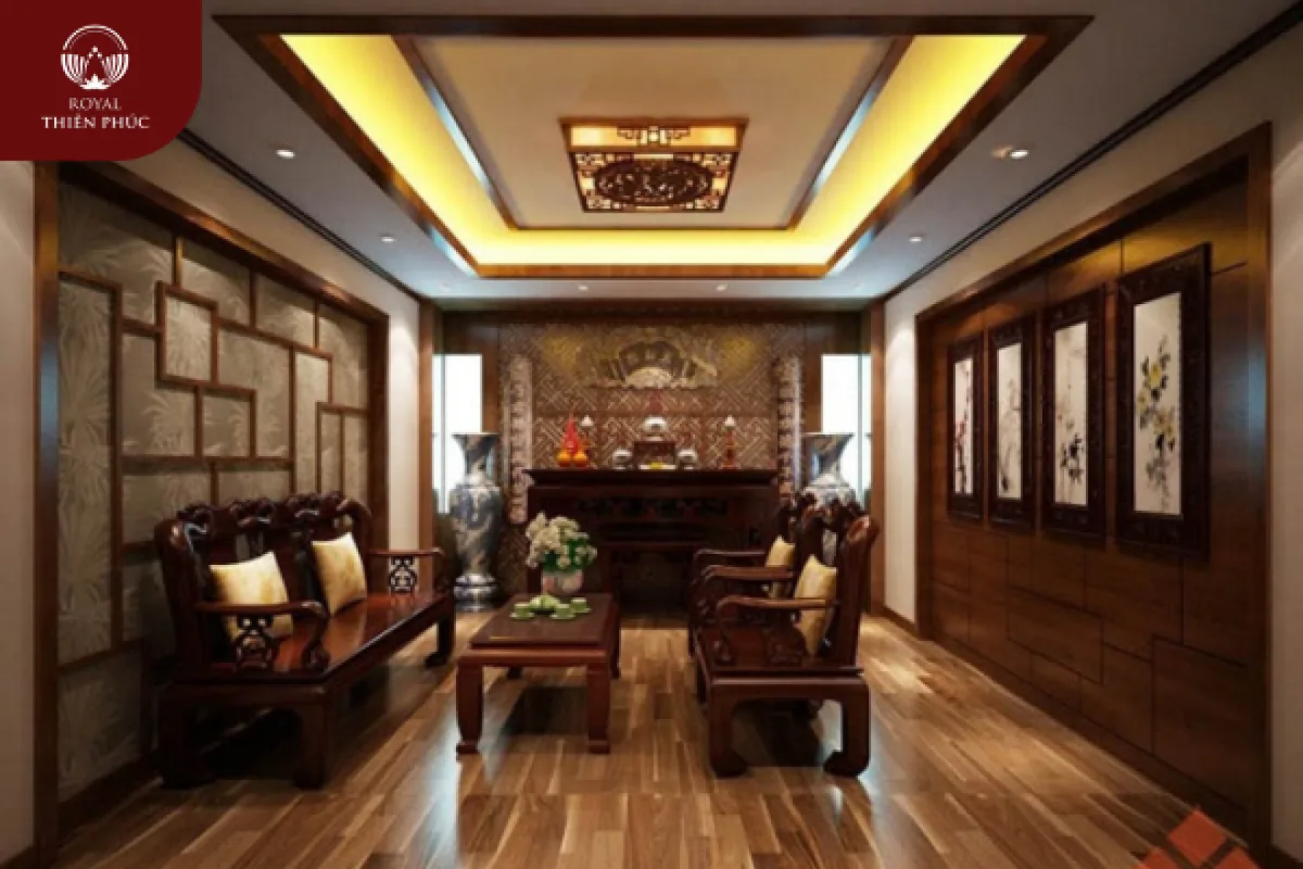 Các vị trí đèn trong không gian thờ