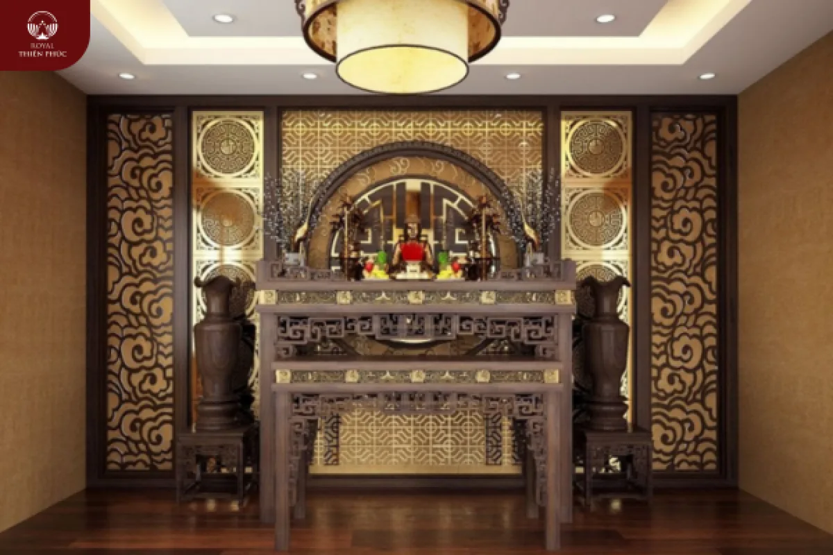 Mẫu phòng thờ indochine cho căn hộ chung cư