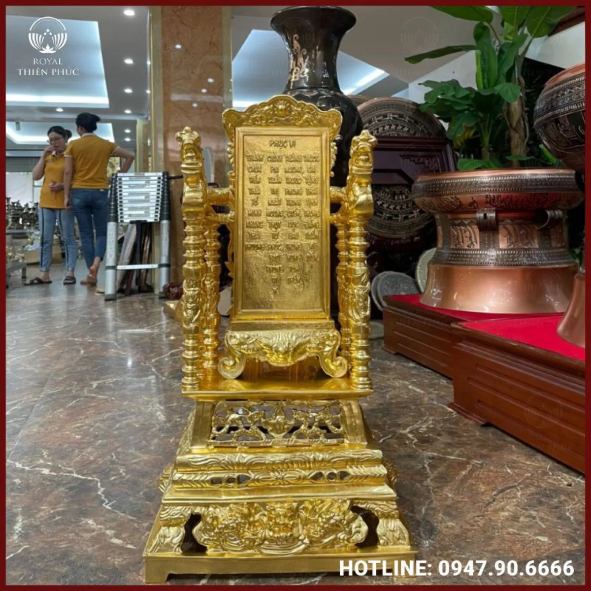 Giá ngai thờ bằng đồng