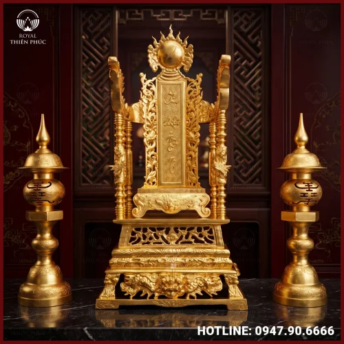 Ngai thờ cửu huyền thất tổ đồng vàng
