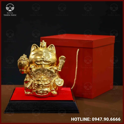 Tượng Ngọc Linh Miêu đồng vàng dát vàng