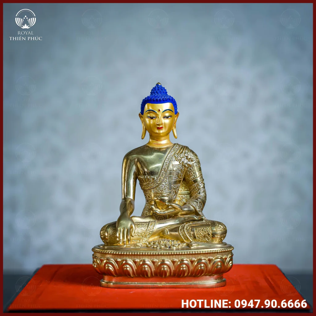 Tôn tượng Thích Ca đồng Đài Loan 17cm