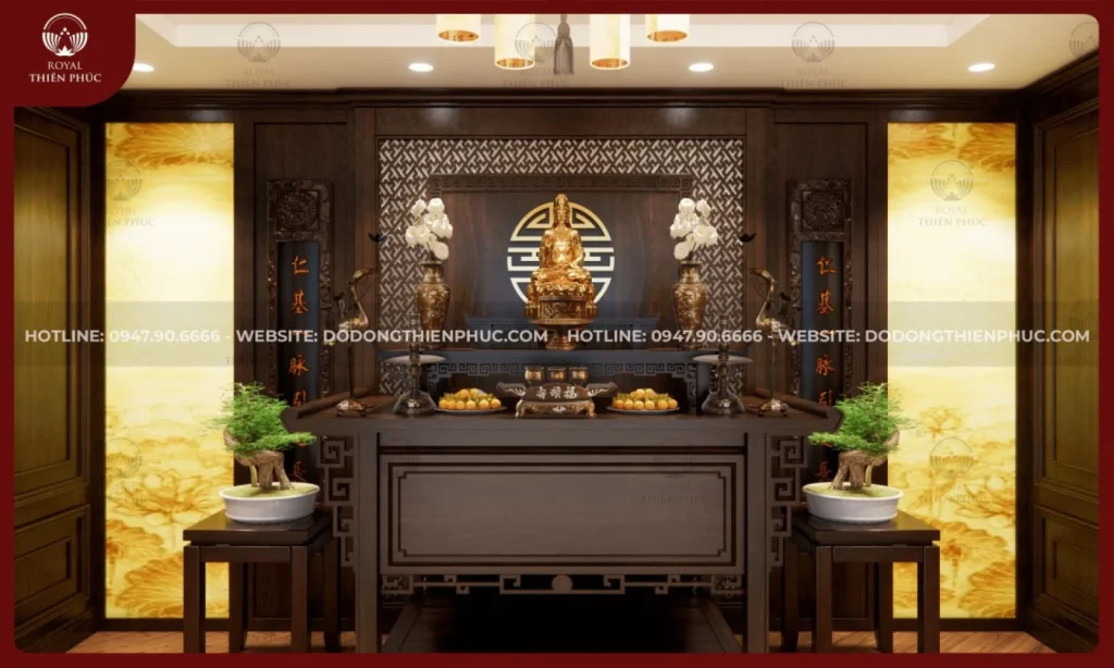 Bàn thờ Phật cao cấp - Dịch vụ thiết kế thi công