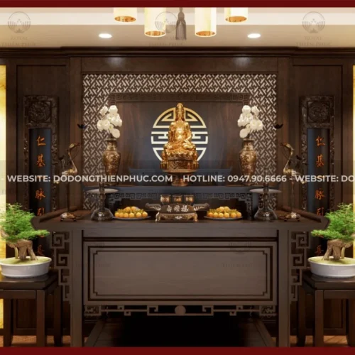 Bàn thờ Phật cao cấp - Dịch vụ thiết kế thi công