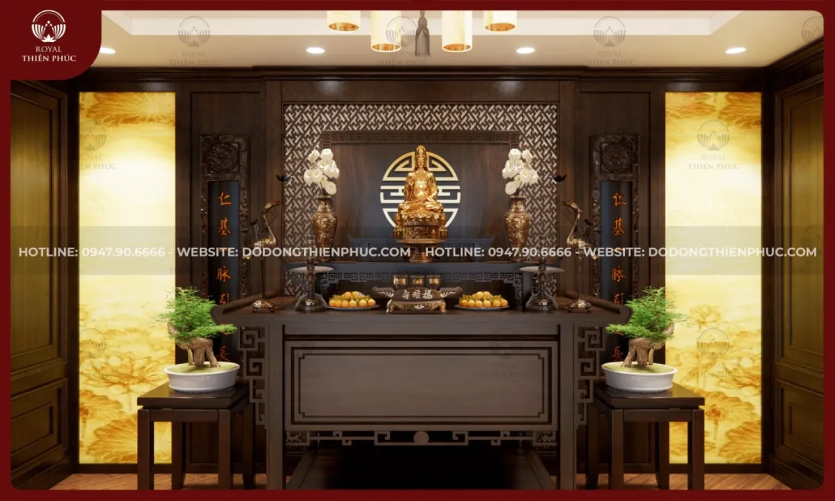 Bàn thờ Phật cao cấp - Dịch vụ thiết kế thi công