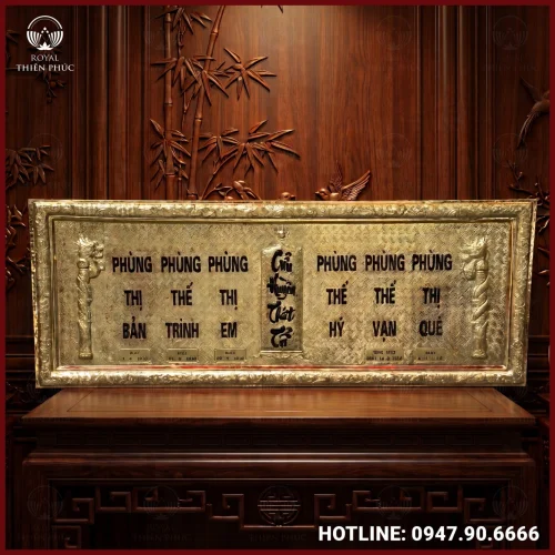 Cuốn thư Cửu Huyền Thất Tổ bằng đồng vàng