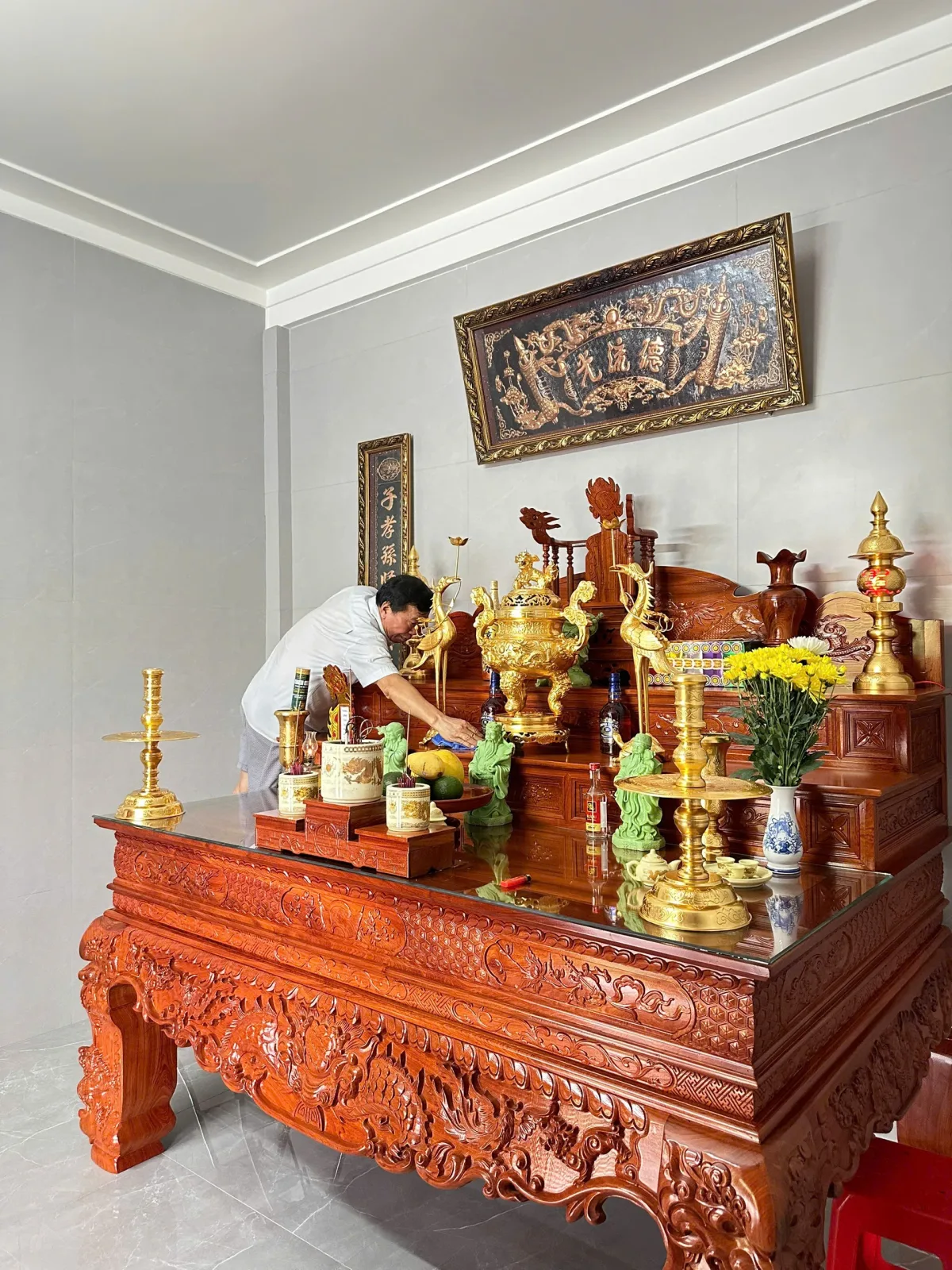 Đồ Đồng Thiên Phúc Giao Bộ Ngũ Sự Phụ Kiện Dát Vàng Tại Hà Tĩnh Với Vẻ Đẹp Đẳng Cấp