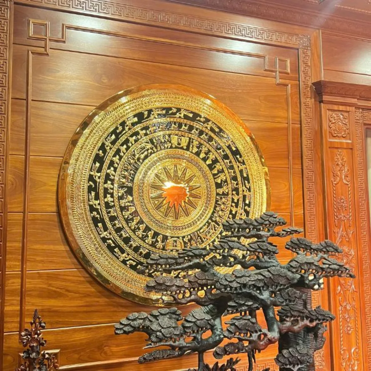 Hoàn thiện bàn giao mặt trống đồng gò mạ vàng 1m2 tại Vũ Thư