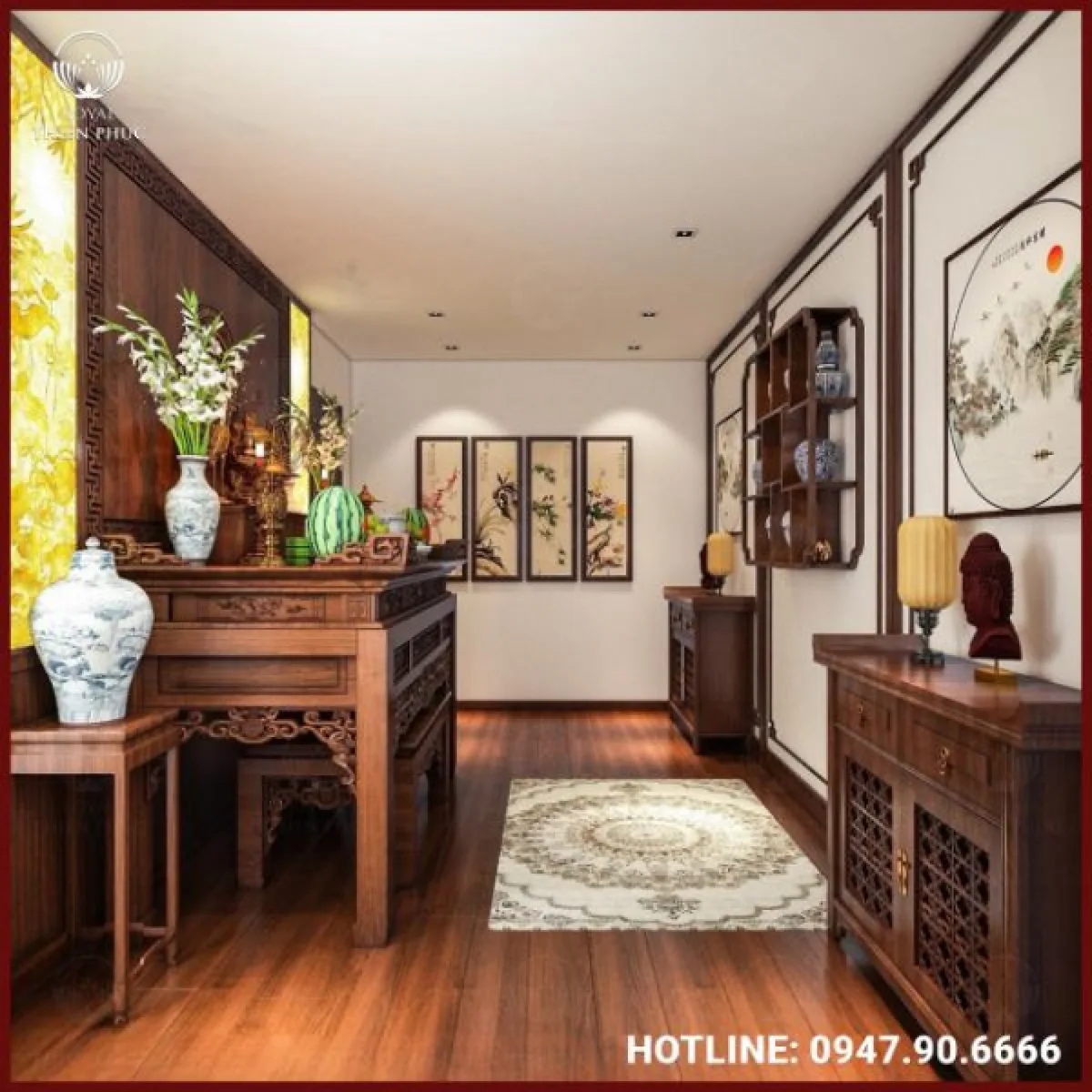 Báo giá dịch vụ thiết kế phòng thờ tại đồ đồng Thiên Phúc