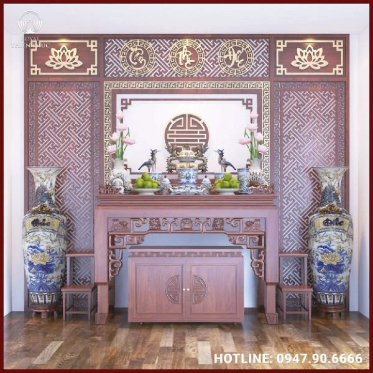 Bản thiết kế phòng thờ - Mẫu 5