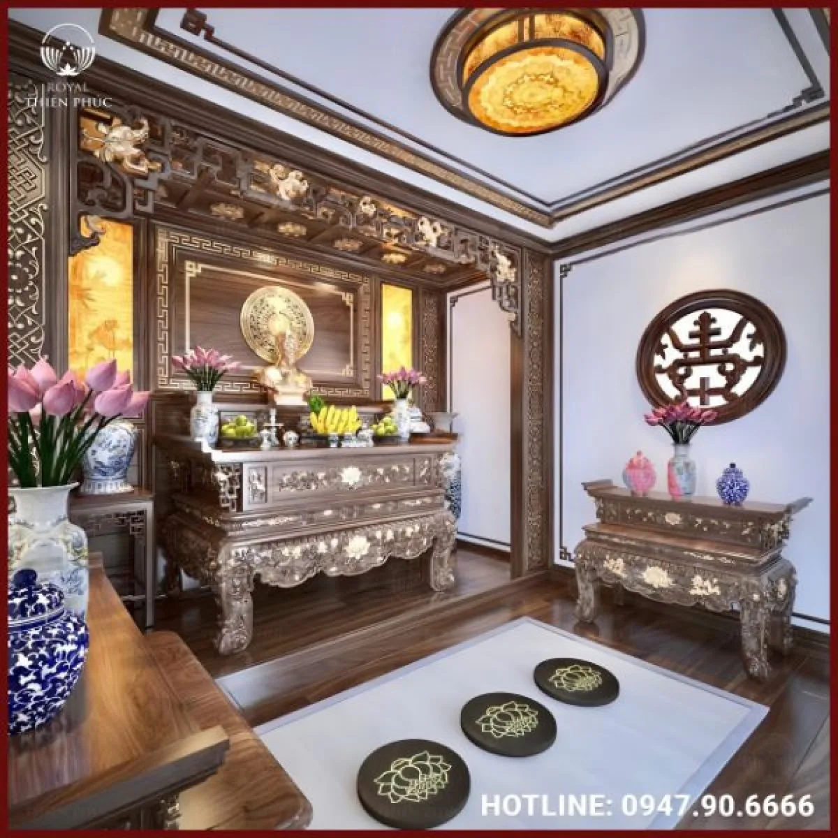Bản thiết kế phòng thờ - Mẫu 6
