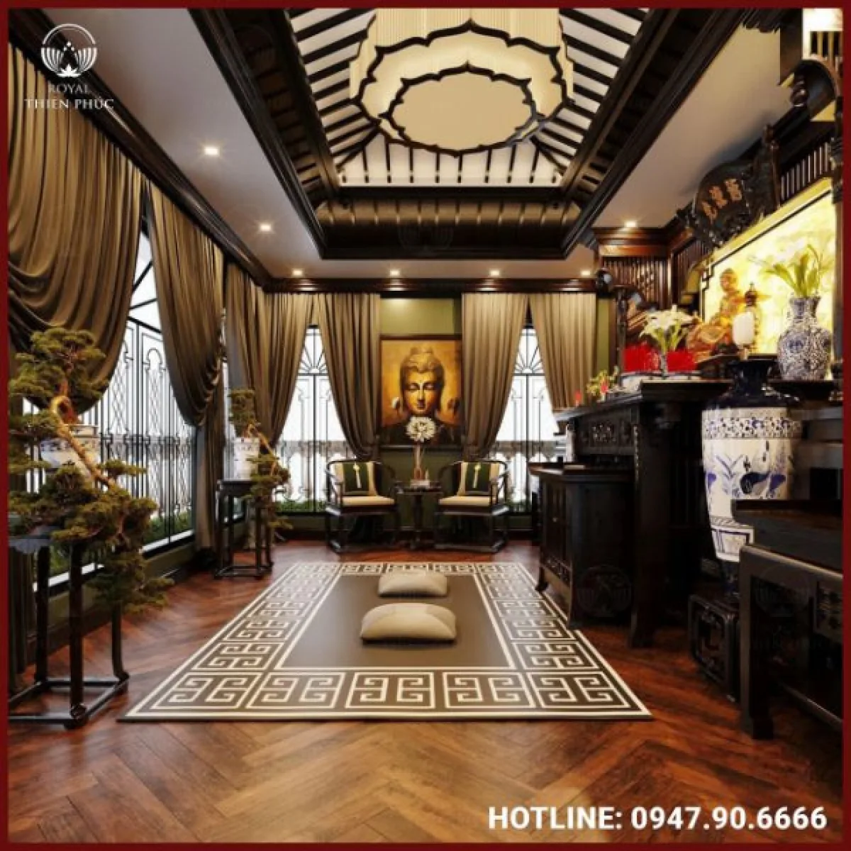 Bản thiết kế phòng thờ - Mẫu 10
