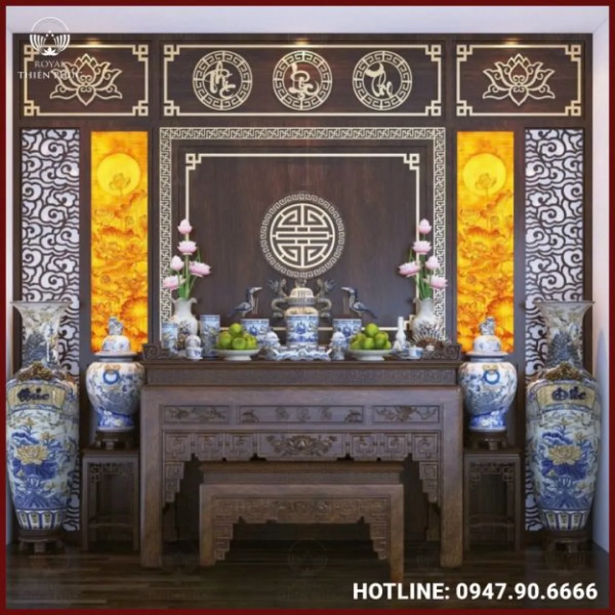 Bản thiết kế phòng thờ - Mẫu 12