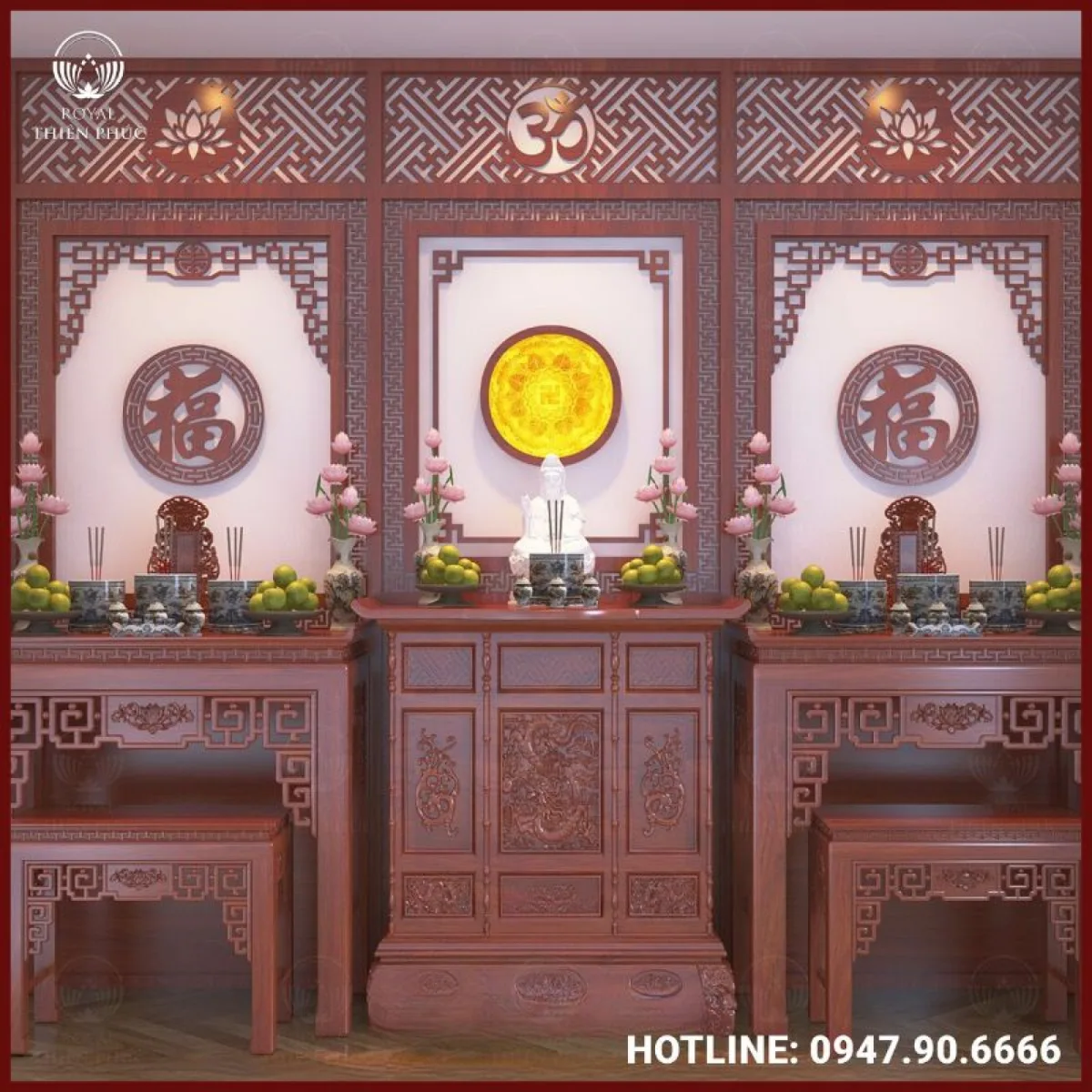 Hướng tốt cho phòng thờ 3 ban chuẩn phong thủy