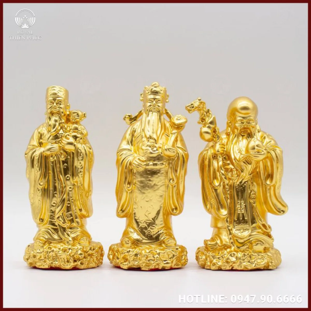 Phân loại tượng Phúc Lộc Thọ bằng đồng 